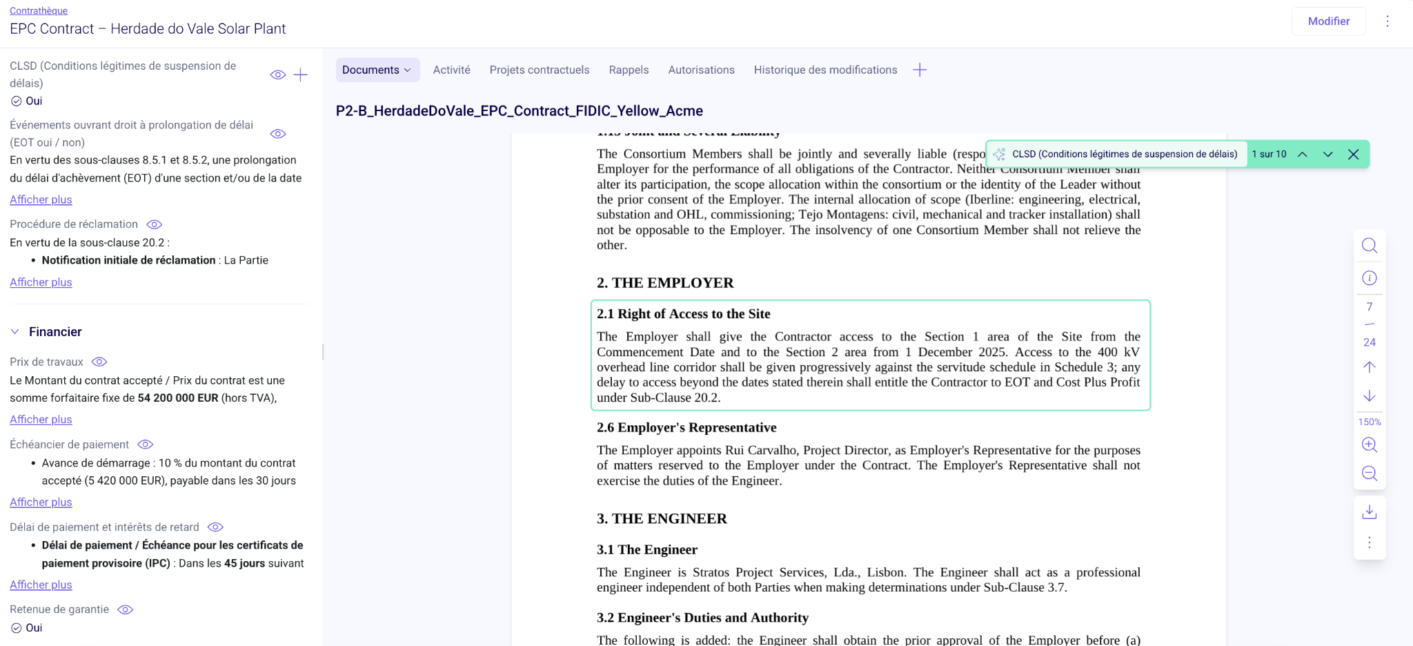 Formality : contrat EPC signé annoté par l'IA